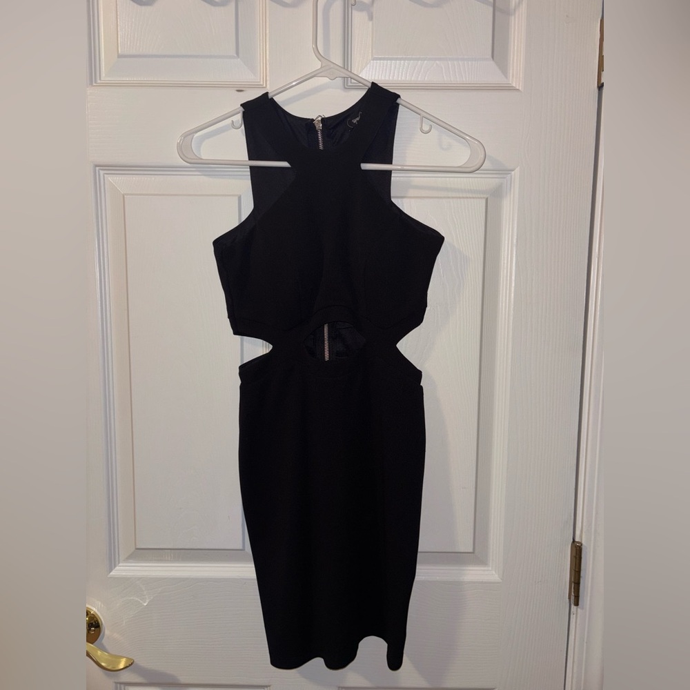 Speechless Black Cutout Mini Dress
